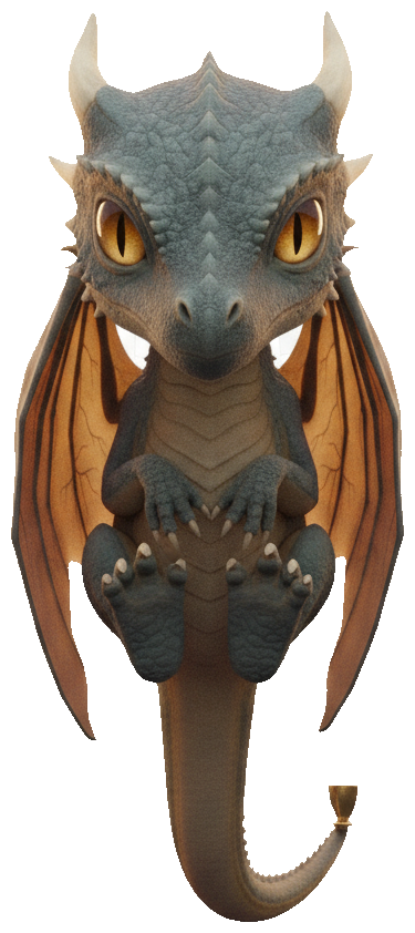 Vellamere the dragon perched, reading